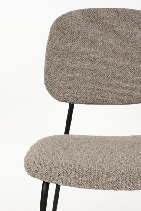 Eetkamerstoel Roos Warm Polyester Beige 51x47 cm-Fauteuils-Creating Home