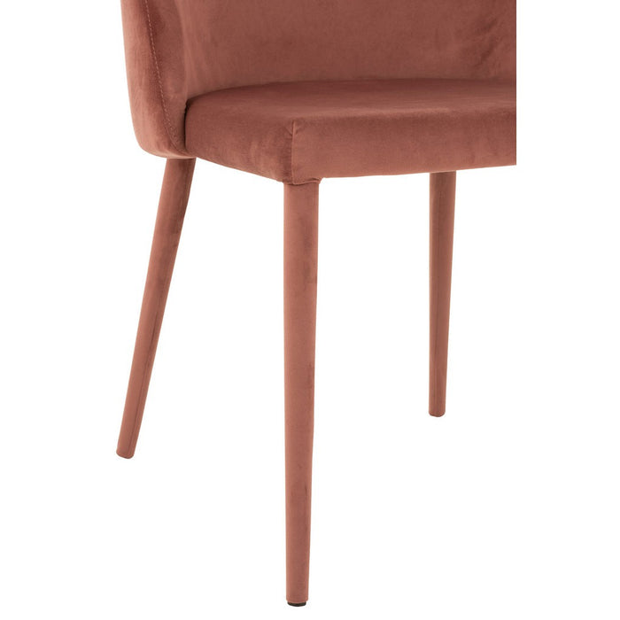 Eetkamerstoel Roze Stof Antiek 51 cm-Eetkamerstoelen-J-Line