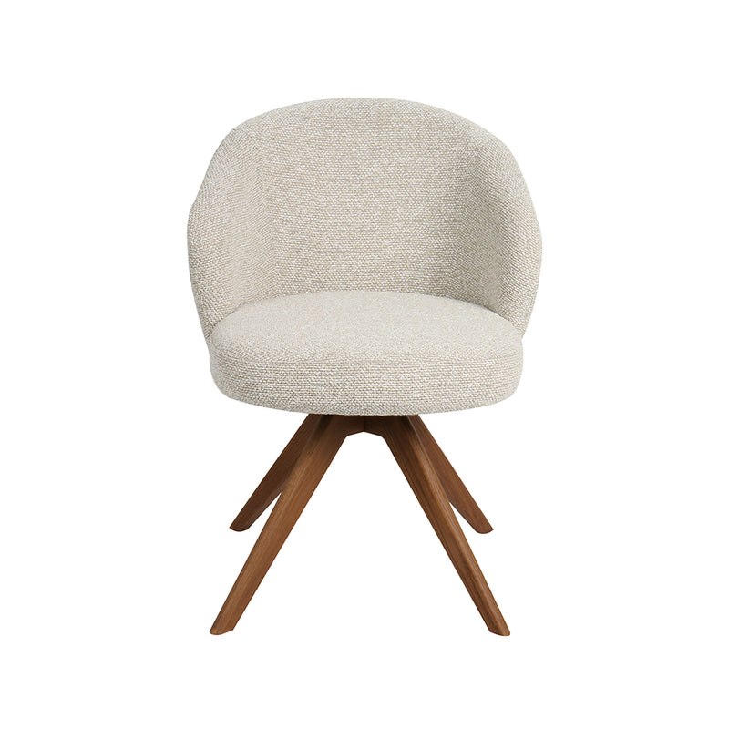 Eetkamerstoel Sabi Naturel Royal Boucle Walnoot Houten-Eetkamerstoelen-LABEL51