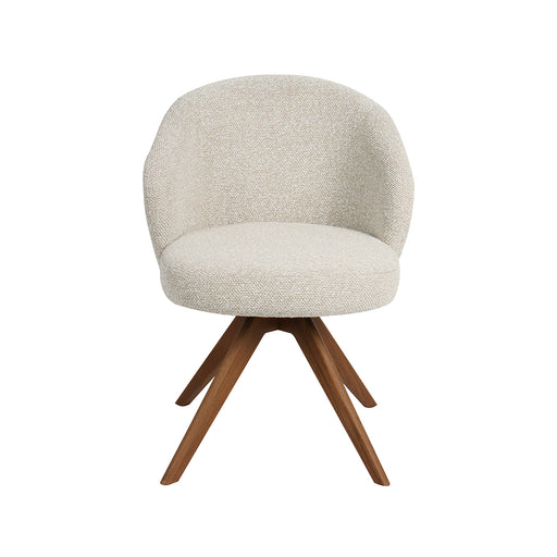 Eetkamerstoel Sabi - Naturel - Royal Boucle - Walnoot Houten-Eetkamerstoelen-LABEL51