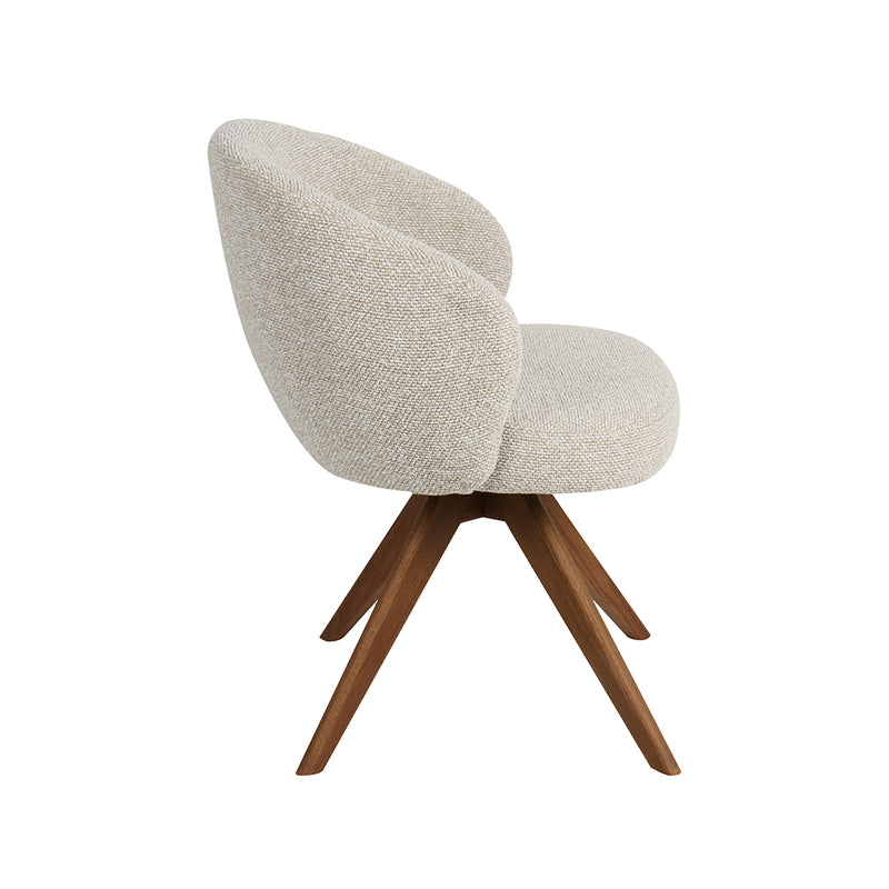 Eetkamerstoel Sabi Naturel Royal Boucle Walnoot Houten-Eetkamerstoelen-LABEL51
