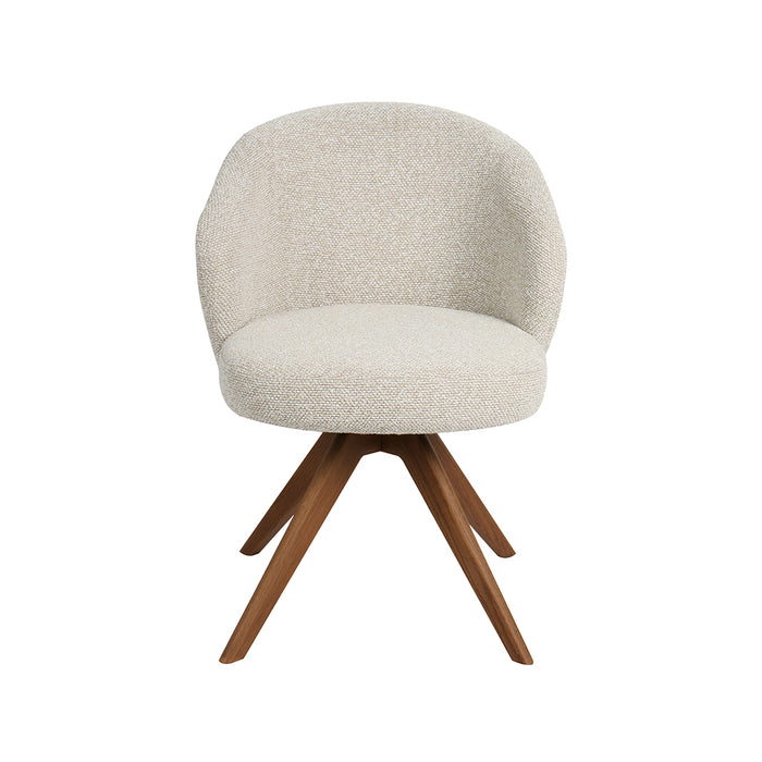 Eetkamerstoel Sabi - Naturel - Royal Boucle - Walnoot Houten...-Eetkamerstoelen-LABEL51