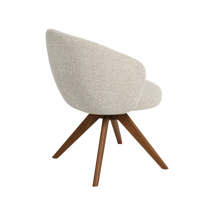 Eetkamerstoel Sabi - Naturel - Royal Boucle - Walnoot Houten...-Eetkamerstoelen-LABEL51