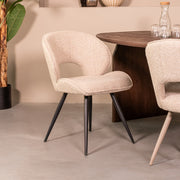 Eetkamerstoel Sakura Bouclé Naturel 57x62x84 cm 180154345-Eetkamerstoelen-LABEL51