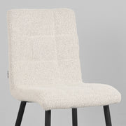 Eetkamerstoel Sam Champagne Boucle 44x57x86 cm-Eetkamerstoelen-LABEL51