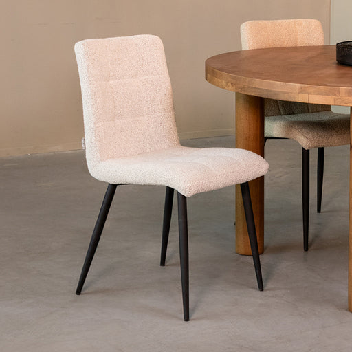 Eetkamerstoel Sam - Champagne - Boucle-Eetkamerstoelen-LABEL51