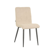 Eetkamerstoel Sam Zand Boucle Zwart Metalen Frame 44x57x86 cm-Eetkamerstoelen-LABEL51