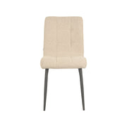 Eetkamerstoel Sam Zand Boucle Zwart Metalen Frame 44x57x86 cm-Eetkamerstoelen-LABEL51