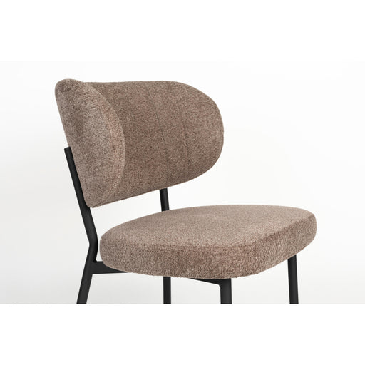 Eetkamerstoel Sanne Bruinie Polyester Bruin 64x56 cm-Fauteuils-Creating Home