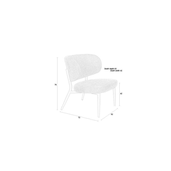 Eetkamerstoel Sanne Bruinie Polyester Bruin 72x62 cm