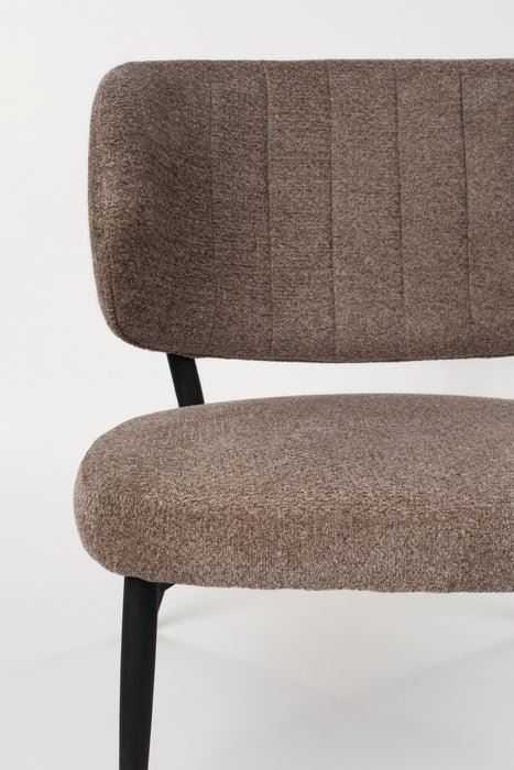 Eetkamerstoel Sanne Bruinie Polyester Bruin 72x62 cm-Eetkamerstoelen-Creating Home