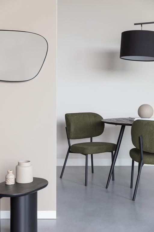 Eetkamerstoel Sanne Polyester Groen 64x56 cm-Eetkamerstoelen-Creating Home