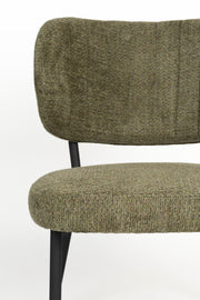 Eetkamerstoel Sanne Polyester Groen 64x56 cm-Eetkamerstoelen-Creating Home