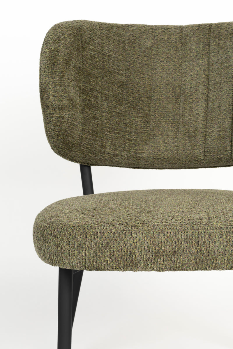 Eetkamerstoel Sanne Polyester Groen 64x56 cm-Eetkamerstoelen-Creating Home