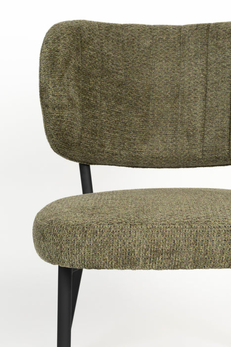 Eetkamerstoel Sanne Polyester Groen 64x56 cm-Eetkamerstoelen-Creating Home