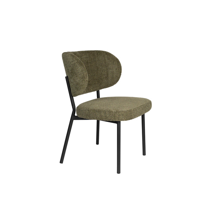 Eetkamerstoel Sanne Polyester Groen 64x56 cm-Eetkamerstoelen-Creating Home