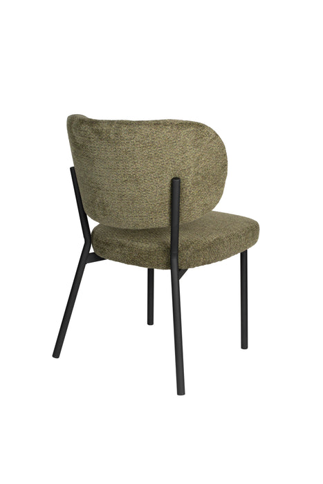 Eetkamerstoel Sanne Polyester Groen 64x56 cm-Fauteuils-Creating Home