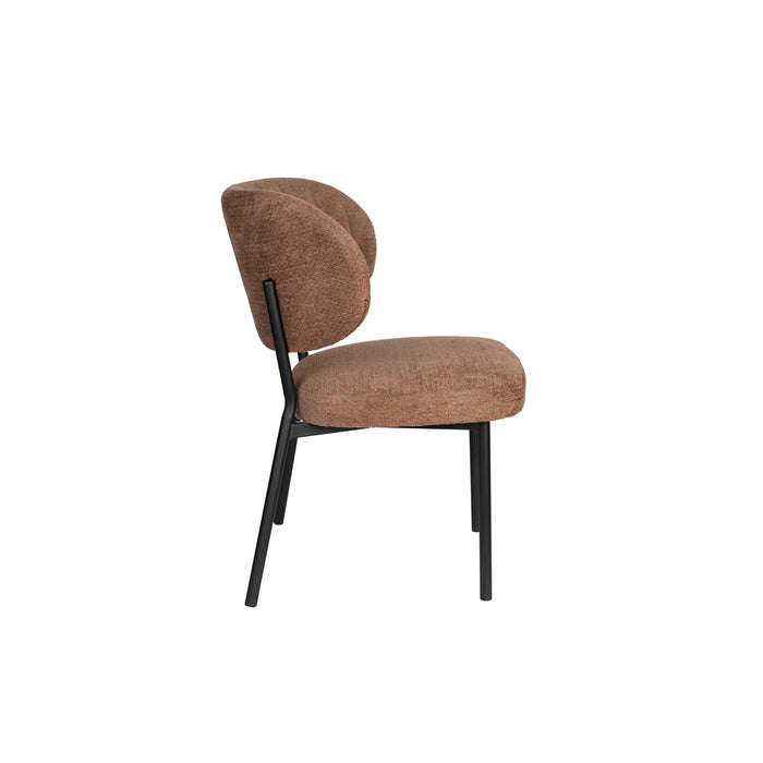 Eetkamerstoel Sanne Polyester Oranje 64x56 cm-Eetkamerstoelen-Creating Home