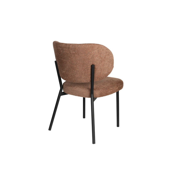 Eetkamerstoel Sanne Polyester Oranje 64x56 cm-Eetkamerstoelen-Creating Home