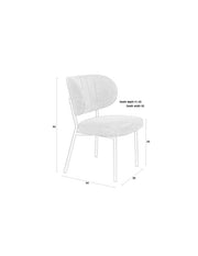 Eetkamerstoel Sanne Polyester Oranje 64x56 cm-Eetkamerstoelen-Creating Home
