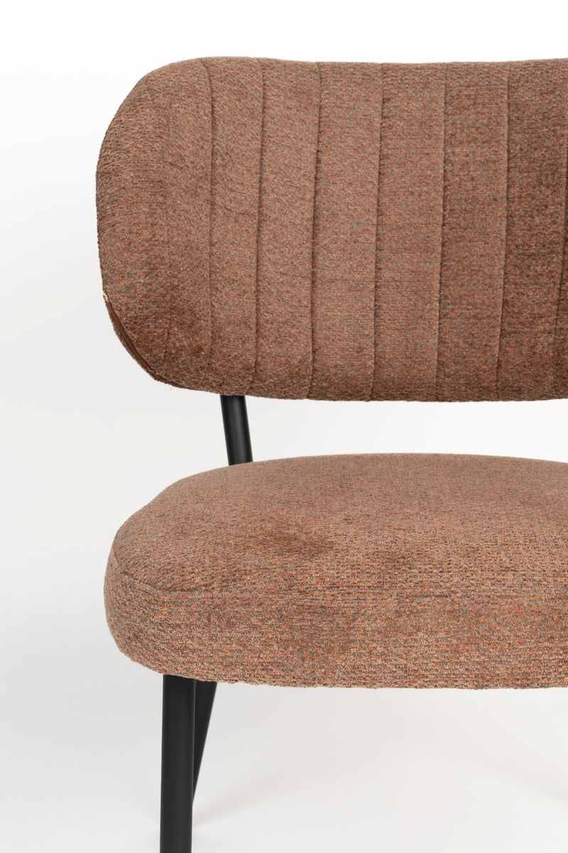 Eetkamerstoel Sanne Polyester Oranje 64x56 cm-Eetkamerstoelen-Creating Home