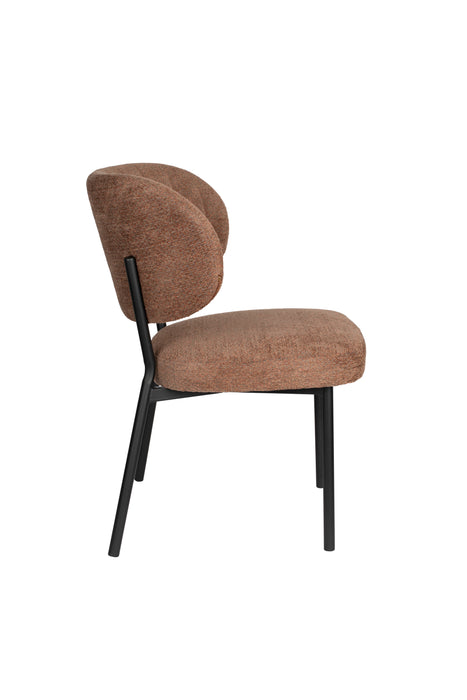 Eetkamerstoel Sanne Polyester Oranje 64x56 cm-Eetkamerstoelen-Creating Home