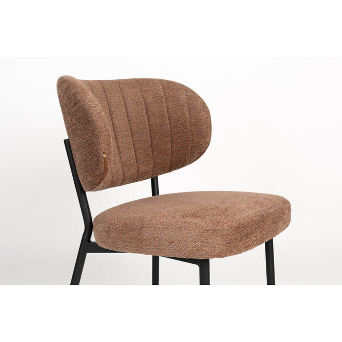 Eetkamerstoel Sanne Polyester Oranje 64x56 cm-Fauteuils-Creating Home