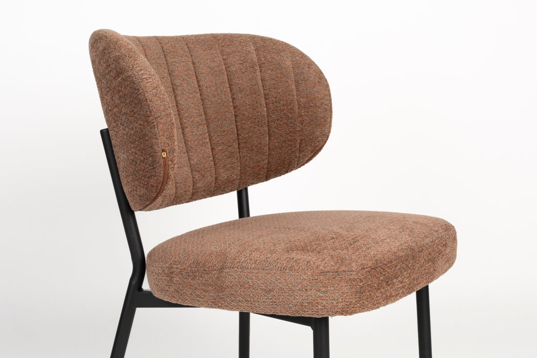 Eetkamerstoel Sanne Polyester Oranje 64x56 cm-Fauteuils-Creating Home