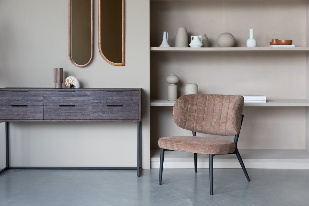 Eetkamerstoel Sanne Polyester Oranje 72x62 cm-Eetkamerstoelen-Creating Home