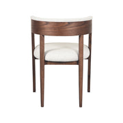 Eetkamerstoel Sasha Ecru Boucle Walnoot Houten Frame 54x82x75 cm-Eetkamerstoelen-LABEL51
