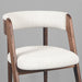 Eetkamerstoel Sasha - Ecru - Boucle - Walnoot Houten Frame-Eetkamerstoelen-LABEL51