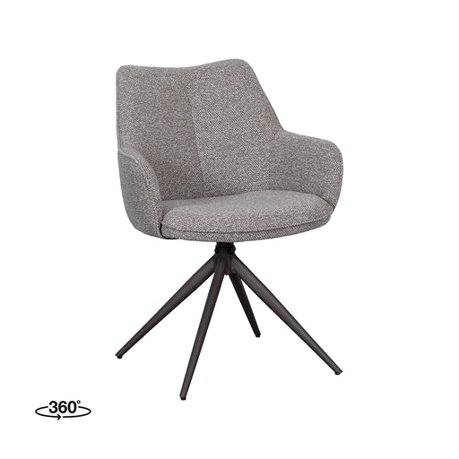 Eetkamerstoel Sawa Bouclé Mushroom 58x83x60 cm-Eetkamerstoelen-LABEL51