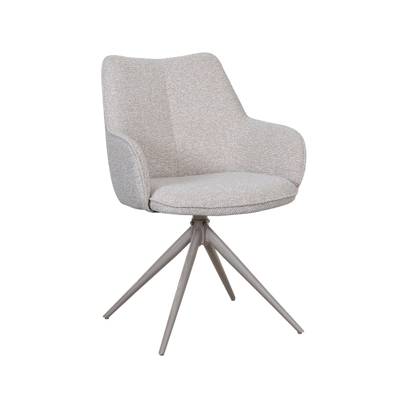 Eetkamerstoel Sawa Bouclé Naturel 58x83x60 cm-Eetkamerstoelen-LABEL51