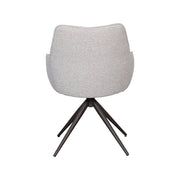 Eetkamerstoel Sawa Bouclé Naturel Draaibaar Bronze Onderstel-Eetkamerstoelen-LABEL51
