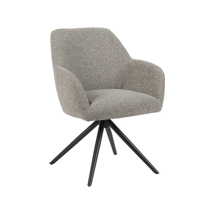 Eetkamerstoel Sayuri - Mushroom - Royal Boucle - Draaibaar-Eetkamerstoelen-LABEL51