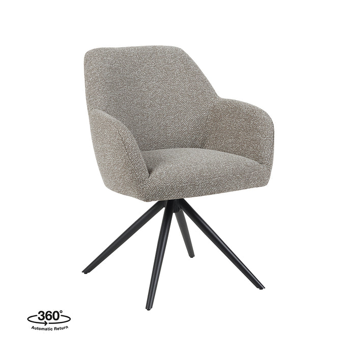 Eetkamerstoel Sayuri - Mushroom - Royal Boucle - Draaibaar-Eetkamerstoelen-LABEL51