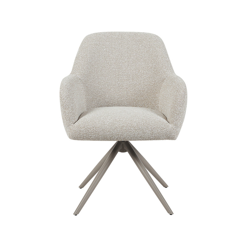 Eetkamerstoel Sayuri Naturel Royal Boucle Taupe Metalen-Eetkamerstoelen-LABEL51