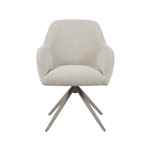 Eetkamerstoel Sayuri - Naturel - Royal Boucle - Taupe Metalen-Eetkamerstoelen-LABEL51