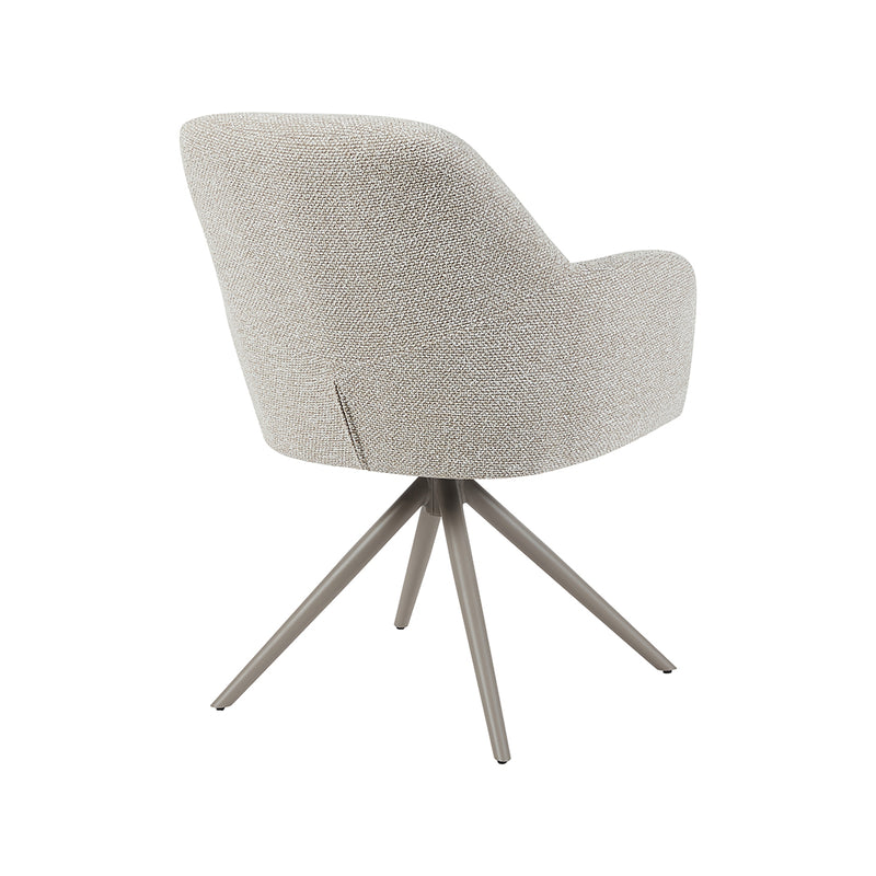 Eetkamerstoel Sayuri Naturel Royal Boucle Taupe Metalen-Eetkamerstoelen-LABEL51