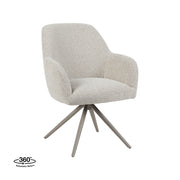Eetkamerstoel Sayuri Naturel Royal Boucle Taupe Metalen-Eetkamerstoelen-LABEL51