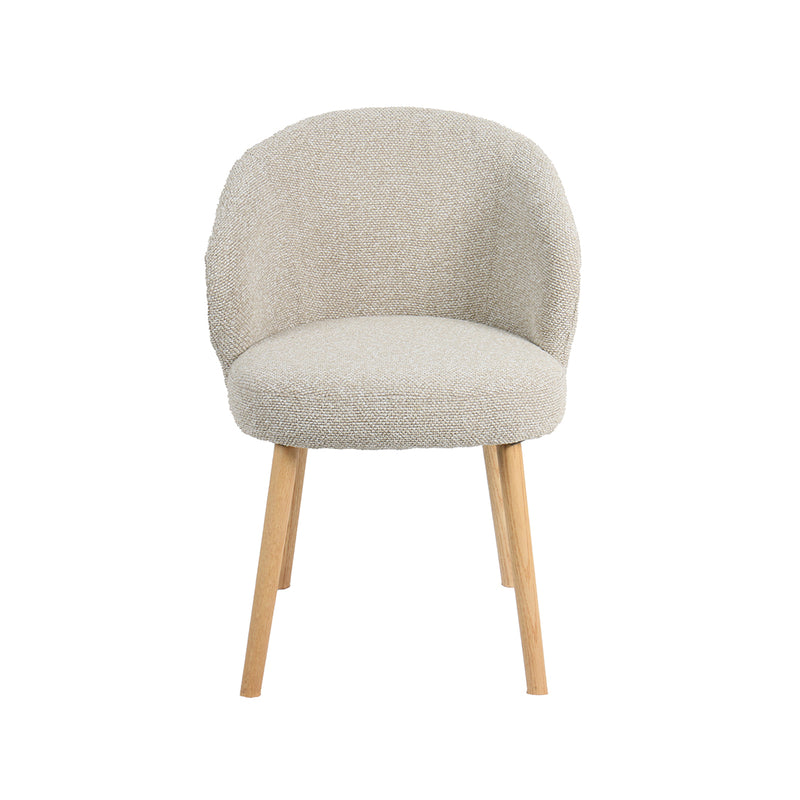 Eetkamerstoel Shiro Naturel Royal Boucle Naturel Houten-Eetkamerstoelen-LABEL51