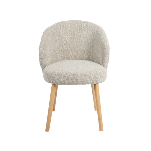 Eetkamerstoel Shiro - Naturel - Royal Boucle - Naturel Houten-Eetkamerstoelen-LABEL51
