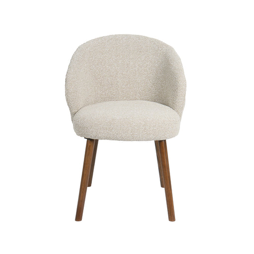 Eetkamerstoel Shiro - Naturel - Royal Boucle - Walnoot Houten-Eetkamerstoelen-LABEL51