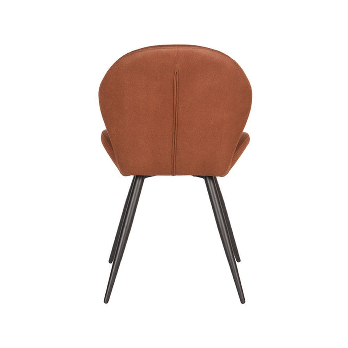 Eetkamerstoel Sil 51x64x87 cm Cognac microvezel-Eetkamerstoelen-LABEL51