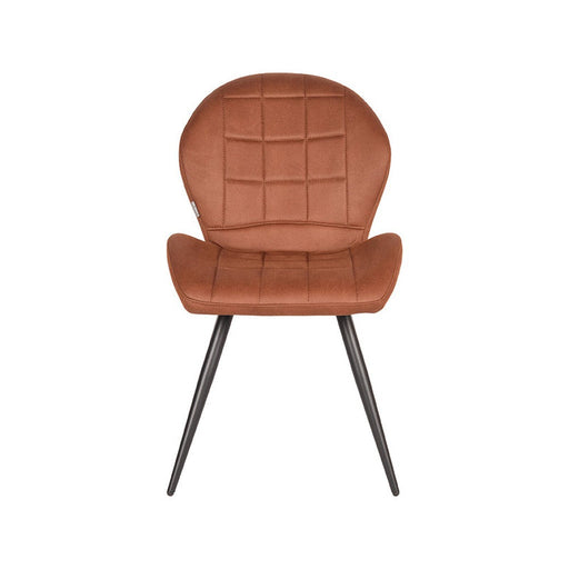 Eetkamerstoel Sil 51x64x87 cm Cognac microvezel-Eetkamerstoelen-LABEL51