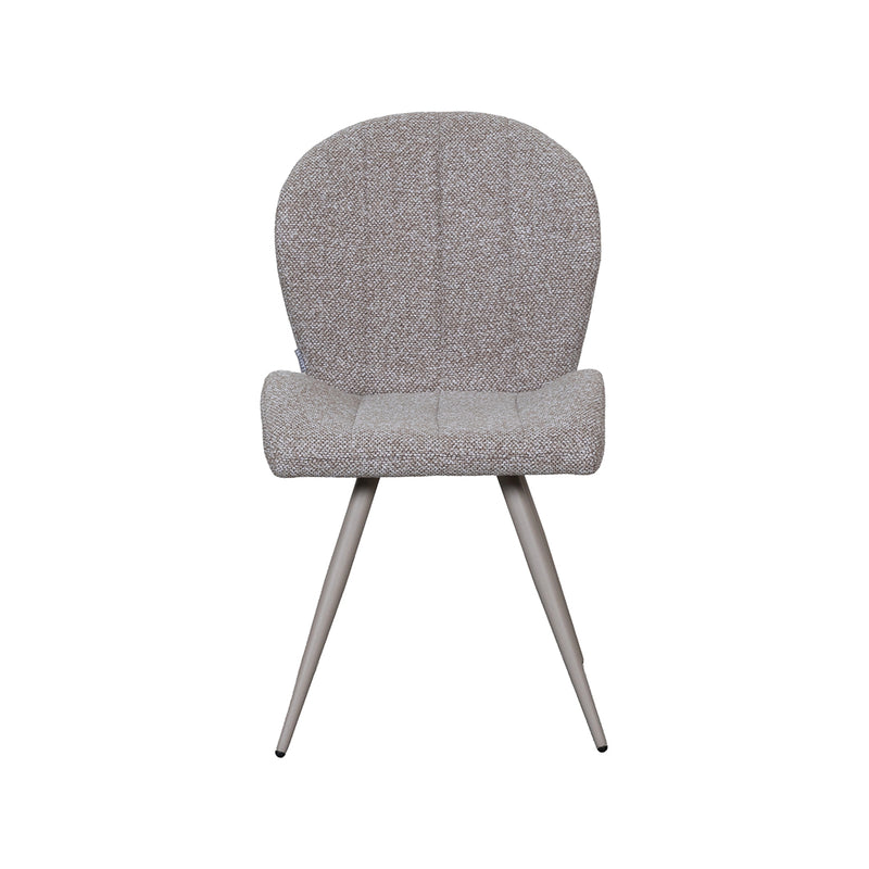 Eetkamerstoel Sil Bouclé Mushroom 62x51x88 cm-Eetkamerstoelen-LABEL51