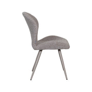 Eetkamerstoel Sil Bouclé Mushroom 62x51x88 cm-Eetkamerstoelen-LABEL51
