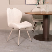 Eetkamerstoel Silly Bouclé Naturel 51x62x88 cm 180154339-Eetkamerstoelen-LABEL51
