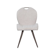 Eetkamerstoel Silly Bouclé Naturel met bronze poten 51x62x88 cm-Eetkamerstoelen-LABEL51