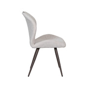 Eetkamerstoel Silly Bouclé Naturel met bronze poten 51x62x88 cm-Eetkamerstoelen-LABEL51